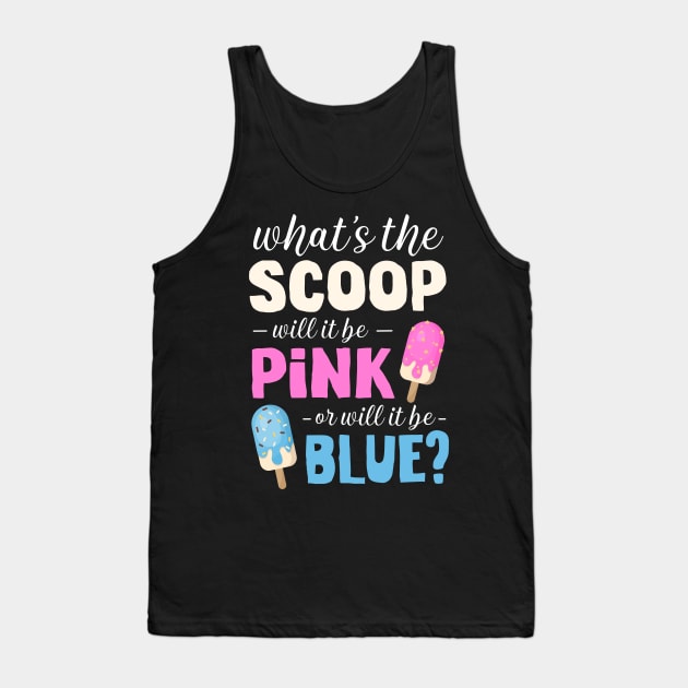 Gender Reveal Pink or Blue Summer Ice Cream Family Matching Tank Top by AE Desings Digital